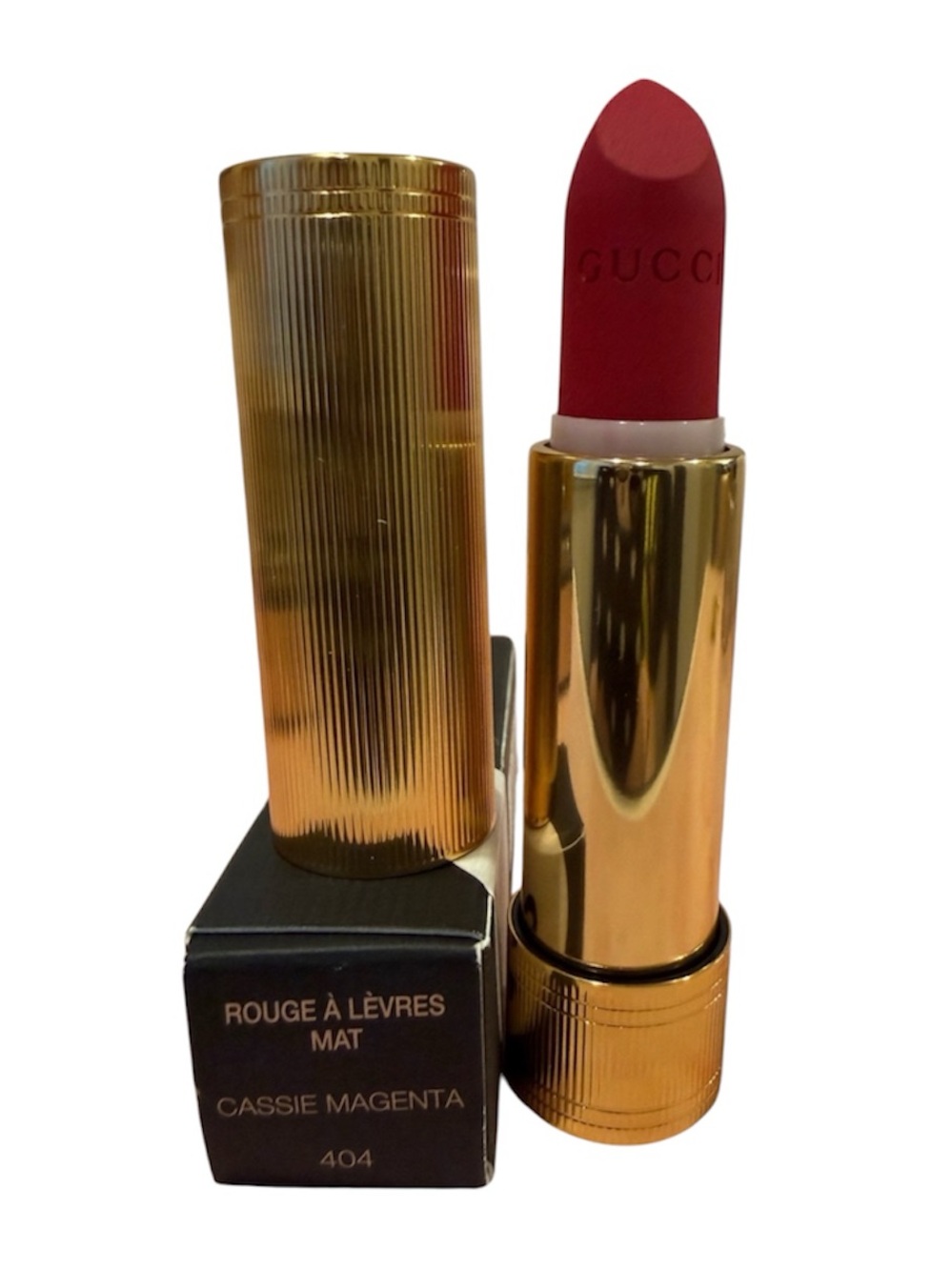 Gucci 404 Cassie Magenta Satin Lipstick New - Picture 2 of 6